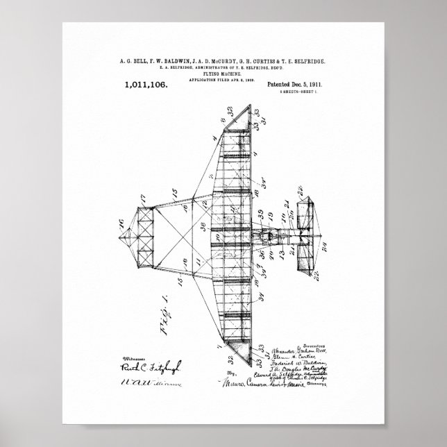 Flugmaschinentatent Poster (Vorne)