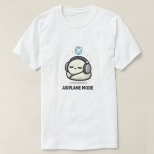 Flugmodus aktiviert - Süße müde Figur Kopfhörer T-Shirt