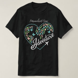 Flugmodus Frauen Lieben Herz Grafik Abenteuer T-Shirt