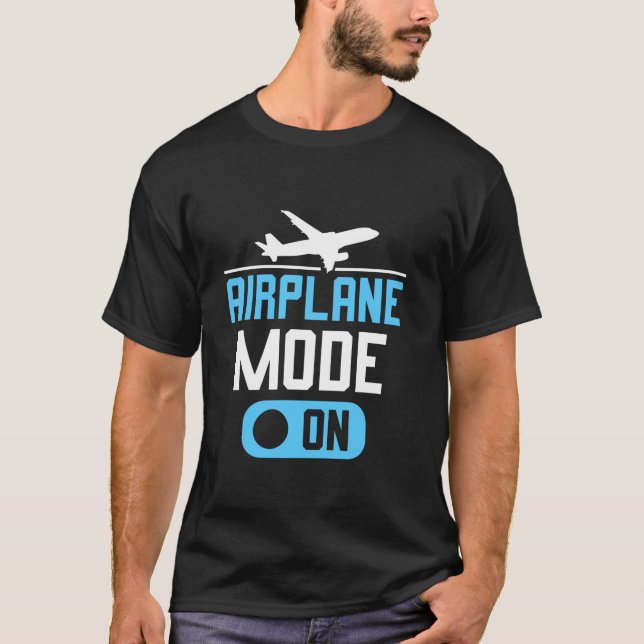 Flugmodus im Luftfahrt-Pilot Langschläfer T-Shirt (Vorderseite)
