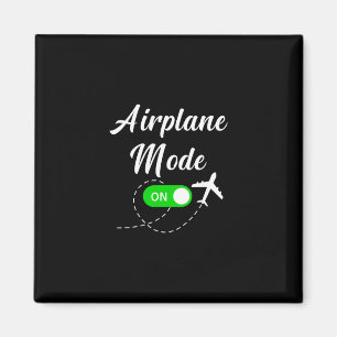 Flugmodus Lustige Reise Pilot Flugzeug Urlaub Magnet
