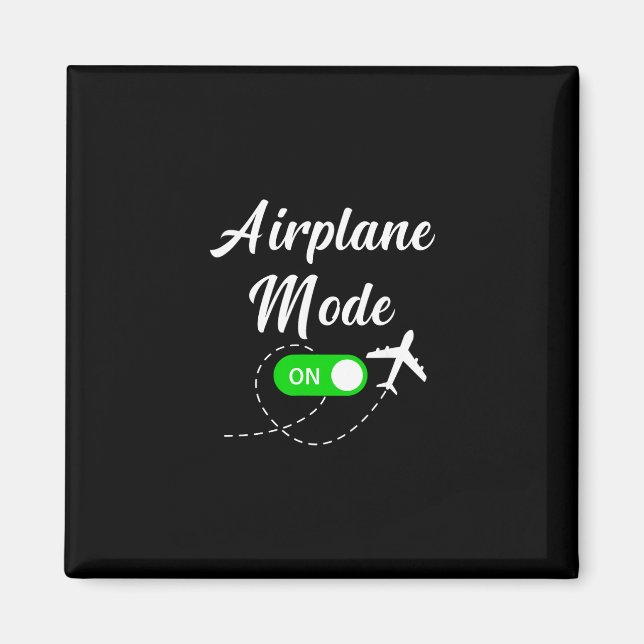 Flugmodus Lustige Reise Pilot Flugzeug Urlaub  Magnet (Vorne)