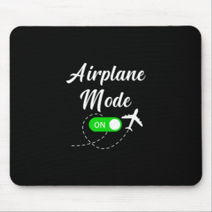 Flugmodus Lustige Reise Pilot Flugzeug Urlaub Mousepad