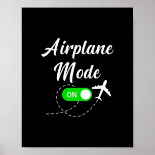 Flugmodus Lustige Reise Pilot Flugzeug Urlaub  Poster