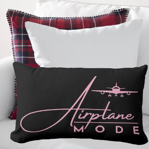 Flugmodus, Reise, Minimalist, Luftfahrt, Rosa Lendenkissen