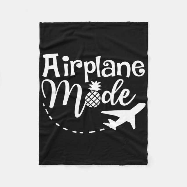 Flugmodus Reisende Ananas Urlaubsreise Gi Fleecedecke (Vorderseite)