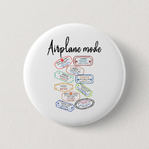Flugmodus Urlaub Reisepass Stempel Reise Reisen Button