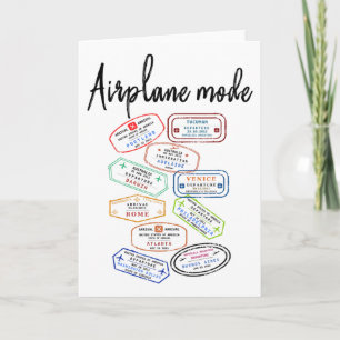Flugmodus Urlaub Reisepass Stempel Reise Reisen Karte