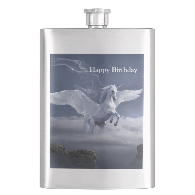Flugpegasus Flachmann (Vorderseite)