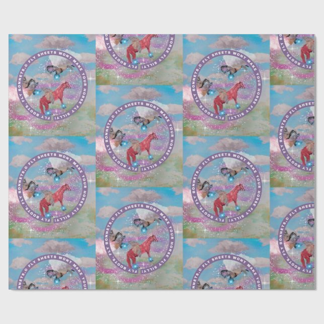 Flugpferde Geschenkpapier (Flach)