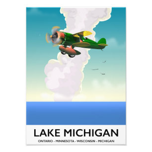 Flugplakat Lake Michigan Fotodruck