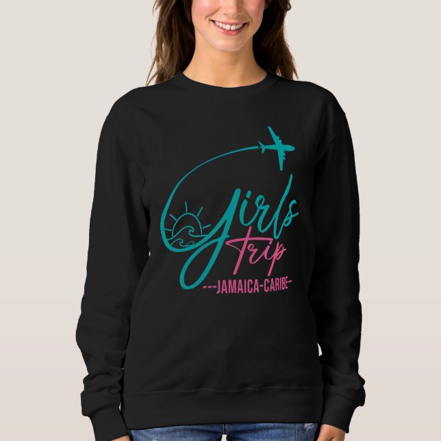 Flugreise Jamaika Karibik passend Mädchenstour Sweatshirt (Vorderseite)