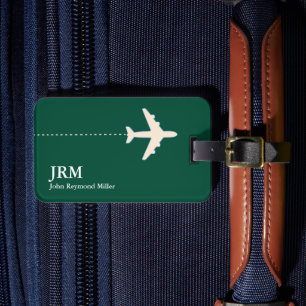 Flugreise Personalisierten Jäger grün Gepäckanhänger
