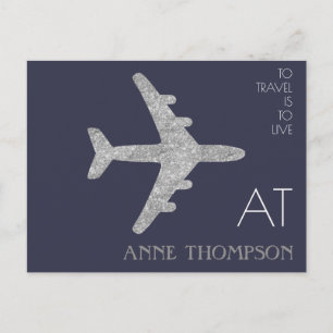 Flugreise Postkarte