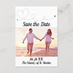 Flugreise - Save the Date 3x5 Einladung