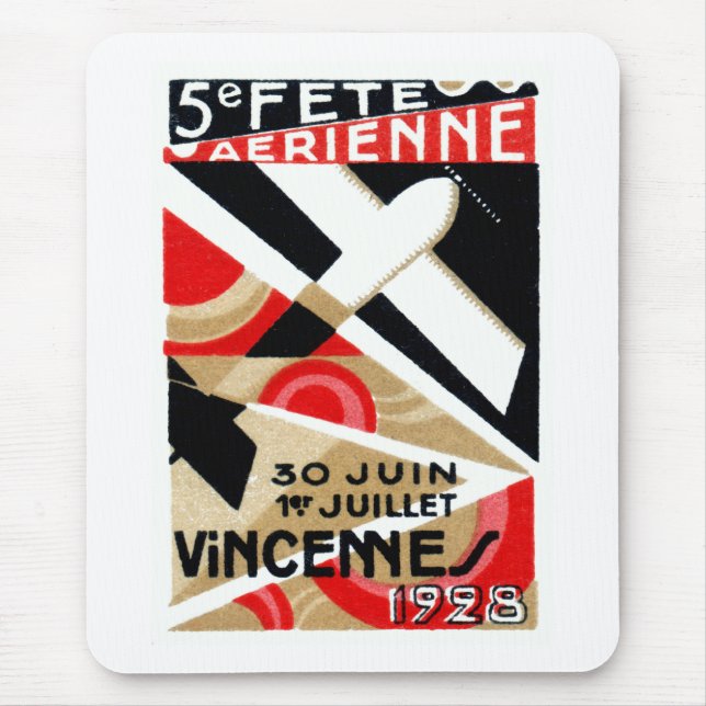 Flugschau Paris 1928 Mousepad (Vorne)