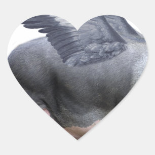 Flugschwein Herz-Aufkleber