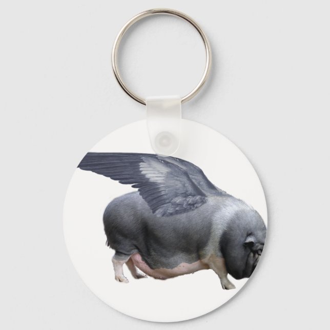 Flugschwein Schlüsselanhänger (Vorderseite)