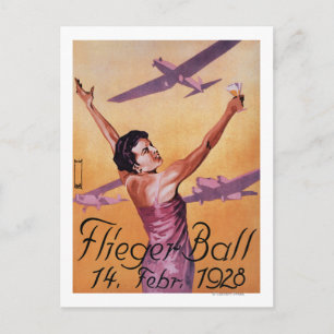 Flugshow im Hotel Wagner Promo-Plakat Postkarte