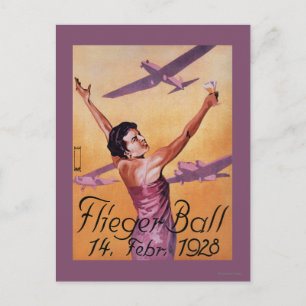 Flugshow im Hotel Wagner Promo-Plakat Postkarte