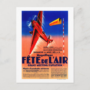 Flugshow mit Haryse Hilsz Werbeplakat Postkarte