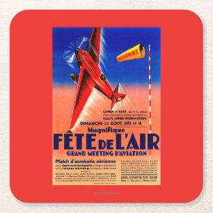 Flugshow mit Haryse Hilsz Werbeplakat Rechteckiger Pappuntersetzer
