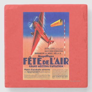 Flugshow mit Haryse Hilsz Werbeplakat Steinuntersetzer