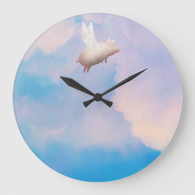 Flugstumpfuhr Große Wanduhr (Vorderseite)