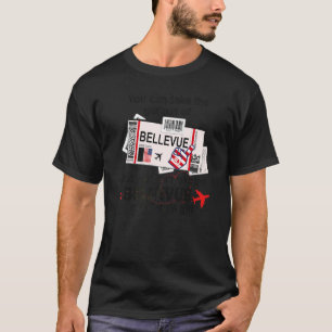 Flugticket Bellevue Mädchen aus Bellevue Einstieg T-Shirt