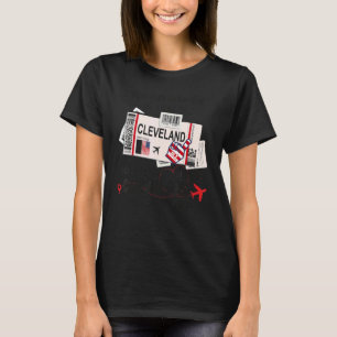 Flugticket Cleveland Girl von Cleveland Board T-Shirt