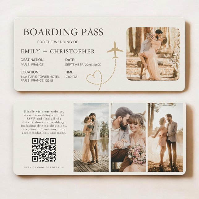 Flugticket Hochzeit Bordkarte  (Von Creator hochgeladen)