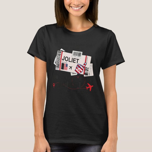 Flugticket Joliet Girl aus Joliet Boarding P T-Shirt (Vorderseite)