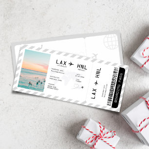 Flugticket Überraschungsreise Reisekarte Bordkarte Einladung