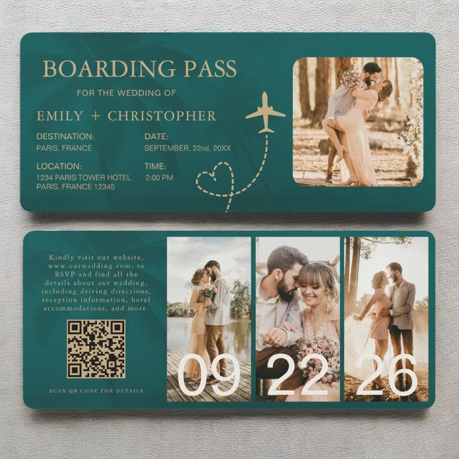 Flugticket Ziel Boarding Pass QR Code (Von Creator hochgeladen)