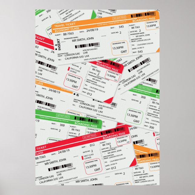 Flugtickets Poster (Vorne)