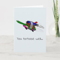 Flugtortoise lustige Karte.