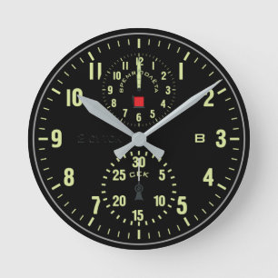 Fluguhr Runde Wanduhr