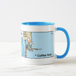Flugverkehr-Kontrollen-Kaffee-Cartoon Tasse
