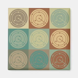 Flugverkehr-Kontrollen-Pop-Kunst Magnet