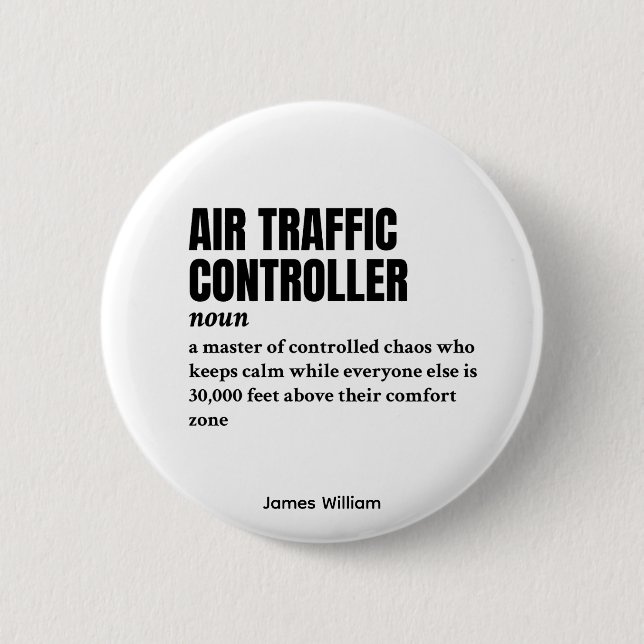 Flugverkehrsleiter - Clever Definition Button (Vorderseite)