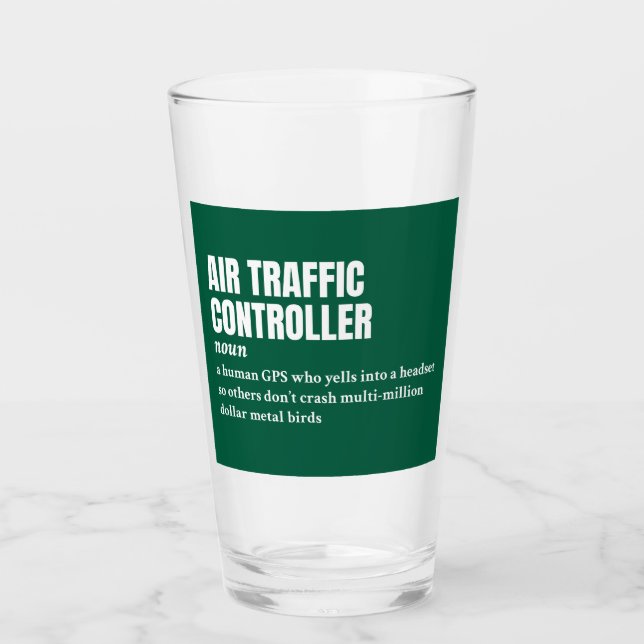 Flugverkehrsleiter - Funny Definition Glas (Vorderseite)