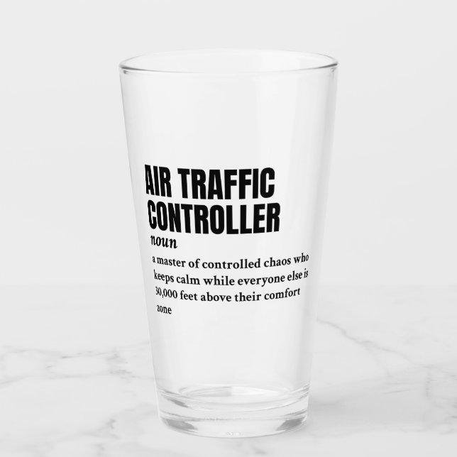 Flugverkehrsleiter - Funny Job Definition Glas (Vorderseite)