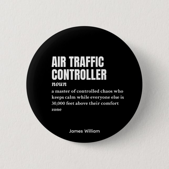 Flugverkehrsleiter - Unglaublich witzig Arbeitspla Button (Vorderseite)