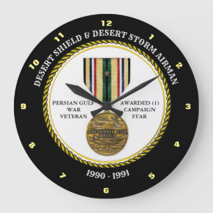 FLUGZEUG 1 STAR / DESERT SHIELD & STORM GROßE WANDUHR
