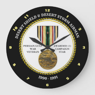 FLUGZEUG 1 STERN / DESERT SHIELD & STORM GROßE WANDUHR