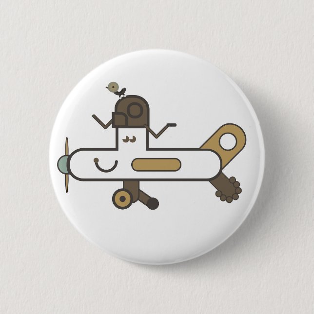 Flugzeug-Abzeichen Button (Vorderseite)