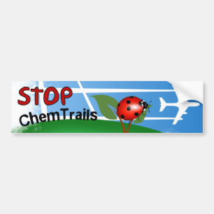 Flugzeug-Aerosol Chemtrails Dame Bug Leaf Autoaufkleber