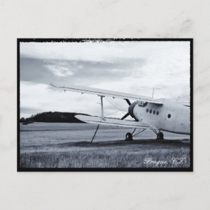 Flugzeug, alte Schule Flug, Prag vintage Tschechie Postkarte