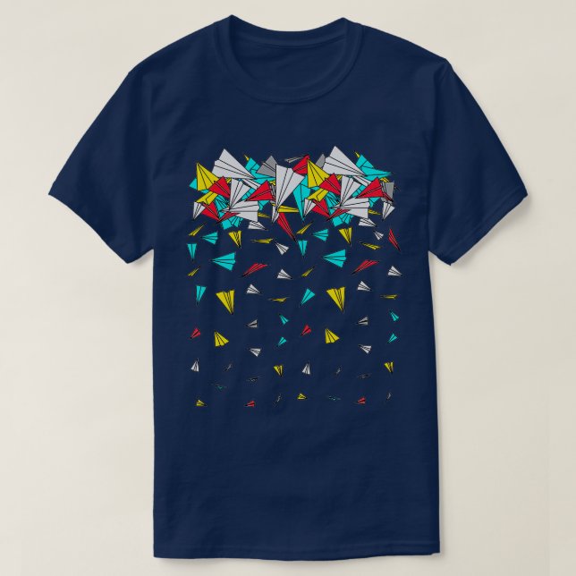 Flugzeug aus fliegendem Papier 1 T-Shirt (Design vorne)