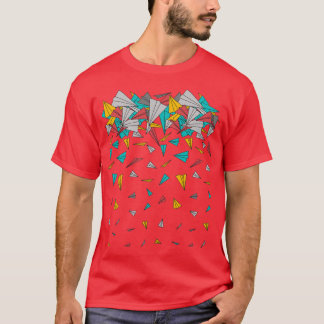 Flugzeug aus fliegendem Papier T-Shirt